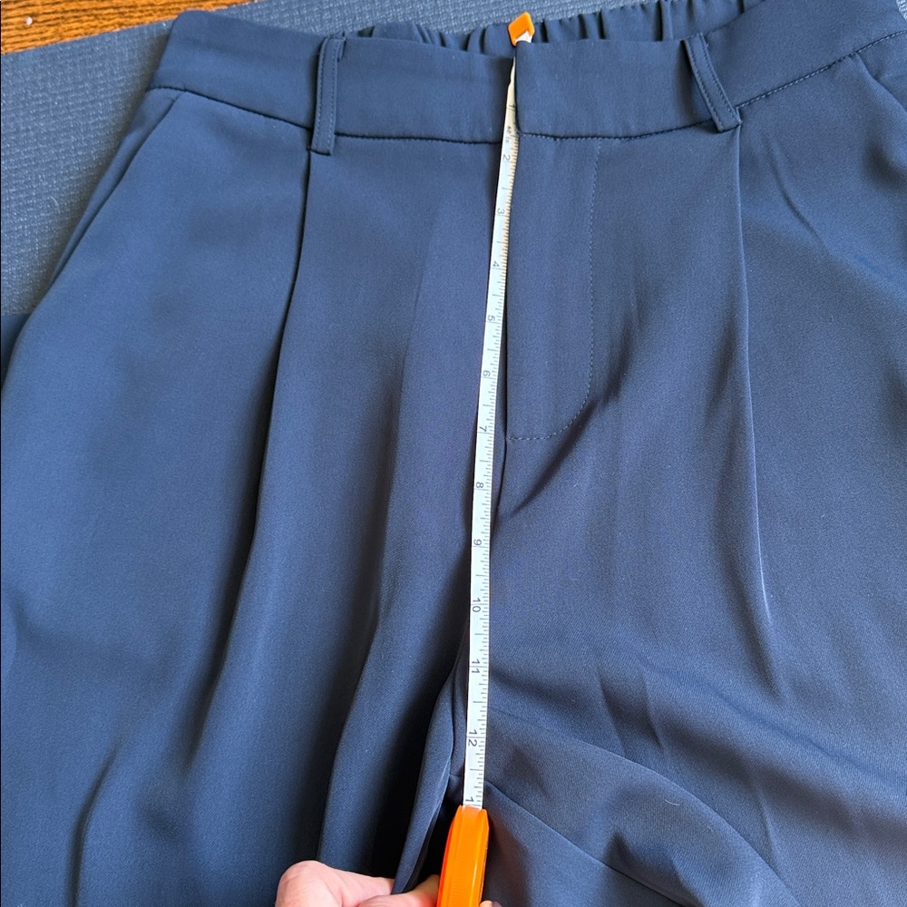 COMMENSE High rise pleated oversized trousers Small Navy - Picture 7 of 7